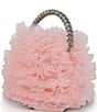 Badgley Mischka Jazzie Rhinestone Tulle Minaudiere Clutch, Color:Blush - Image 2