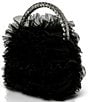 Badgley Mischka Jewel Badgley Mischka Jazzie Tulle Layered Ruffle Pouch Clutch, Color:Black - Image 3