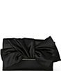 Color:Black - Image 1 - Jewel Badgley Mischka Delilah Satin Tie Bow Clutch