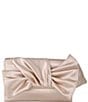 Badgley Mischka Jewel by Badgley Mischka Delilah Satin Tie Bow Clutch, Color:Champagne - Image 1