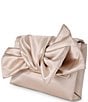 Badgley Mischka Jewel by Badgley Mischka Delilah Satin Tie Bow Clutch, Color:Champagne - Image 4