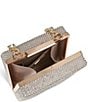 Badgley Mischka Jewel by Badgley Mischka Katie Crystal Mini Box Clutch Bag with Rhinestone Inset Chain, Color:Gold - Image 2