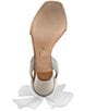 Color:Soft White Satin - Image 6 - Kim Fabric Bow Back Accent Ankle Strap d'Orsay Pumps
