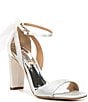 Color:Soft White Satin - Image 1 - Kim Fabric Bow Back Accent Ankle Strap d'Orsay Pumps