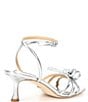 Color:Silver Metallic - Image 2 - Loyalty Leather Knotted Dress Sandals