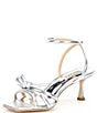 Color:Silver Metallic - Image 4 - Loyalty Leather Knotted Dress Sandals