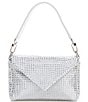 Color:Silver - Image 1 - Jewel Badgley Mischka Lux Crystal Envelope Shoulder Bag