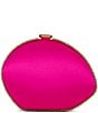 Badgley Mischka Novalie Crystal Satin Minaudiere Clutch, Color:Neon Pink - Image 1