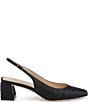 Badgley Mischka Oaklee Silk Slingback Block Heel Pumps - Image 2