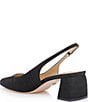 Badgley Mischka Oaklee Silk Slingback Block Heel Pumps - Image 3