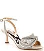 Color:Ivory - Image 1 - Remi Crystal Embellished Ruffle Bow Dress Sandals
