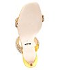Color:Gold - Image 6 - Sade Satin Crystal Embellished Slip-On Slide Dress Sandals