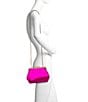 Color:Neon Pink - Image 4 - Jewel Badgley Mischka Satin Clutch
