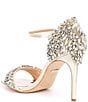 Color:Ivory - Image 3 - Tampa Jeweled Satin Ankle Strap Dress Sandals