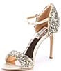 Color:Ivory - Image 4 - Tampa Jeweled Satin Ankle Strap Dress Sandals
