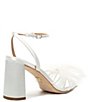 Color:White Satin - Image 2 - Tess Tulle Bow Detail Dress Sandals