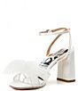 Color:White Satin - Image 4 - Tess Tulle Bow Detail Dress Sandals