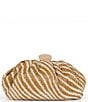 Badgley Mischka Tiger Raffia Pouch Clutch - Image 1