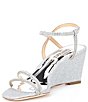 Color:Silver - Image 4 - Unity Embellished Wedge Dress Sandals