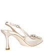 Badgley Mischka Yuta Mesh Embellished Buckle Slingback Pumps - Image 2