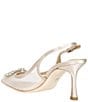 Badgley Mischka Yuta Mesh Embellished Buckle Slingback Pumps - Image 3