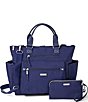 Color:Navy - Image 1 - 3-in-1 Convertible Backpack with RFID Phone Wristlet