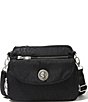 Baggallini Black Cheetah Calais Crossbody Bag, Color:Black Cheetah Emboss - Image 1