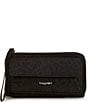 Baggallini Black Cheetah RFID Phone Wallet Crossbody Bag, Color:Black Cheetah Emboss - Image 1