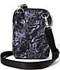 Baggallini Black Divine Rose Modern Take Two RFID Crossbody Bag, Color:Black Divine Rose - Image 3