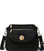 Baggallini Calais Black Crossbody Bag, Color:Black with Gold Hardware - Image 1