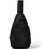 Baggallini Central Park Gunmetal Hardware Sling Bag, Color:Black - Image 1