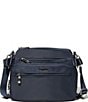 Baggallini Marais Twill Gunmetal Hardware Crossbody Bag, Color:French Navy Twill - Image 1