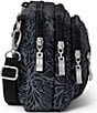 Baggallini Midnight Blossom Triple Zip Crossbody Bag, Color:Midnight Blossom Print - Image 4