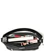 Baggallini Modern Pocket Half-Moon Silver Metal Crossbody Bag, Color:Black - Image 3