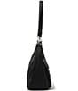 Baggallini Modern Pocket Half-Moon Silver Metal Crossbody Bag, Color:Black - Image 4