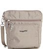 Baggallini Modern Pocket Solid Nylon Crossbody Bag, Color:Moonrock - Image 1