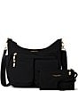 Baggallini Nylon Modern Everywhere Gold Hardware Crossbody Bag, Color:Black with Gold Hardware - Image 1