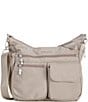 Baggallini Nylon Modern Everywhere Silver Hardware Crossbody Bag, Color:Moonrock - Image 1