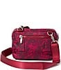 Baggallini Red Divine Rose Modern Double Zip Crossbody Bag, Color:Red Divine Rose - Image 2