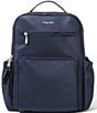 Baggallini Tribeca Expandable Laptop Silver Hardware Backpack, Color:French Navy - Image 1