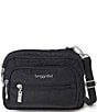 Baggallini Triple Zip Crossbody Bag, Color:Black - Image 1