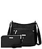 Color:Black - Image 1 - Uptown Bagg with RFID Wristlet