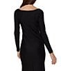Color:Black - Image 4 - Silvana Low Scoop Neck Long Sleeve Swim Cover-Up Maxi Dress