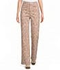 Bailey Rose Animal Print Wide Leg Jeans - Image 1