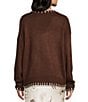 Bailey Rose Bow Design Sweater, Color:Chocolate - Image 2