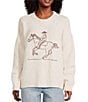 Bailey Rose Cowboy Horse Sweater, Color:Oatmeal - Image 1