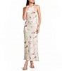 Bailey Rose Western Horseshoe Print Halter Top Maxi Dress - Image 1
