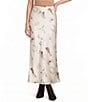 Bailey Rose Western Horseshoe Print Silk Maxi Skirt - Image 1