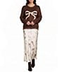 Bailey Rose Western Horseshoe Print Silk Maxi Skirt - Image 3