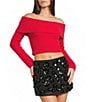 Bailey Rose Off-The-Shoulder Long Sleeve Sweater - Image 1